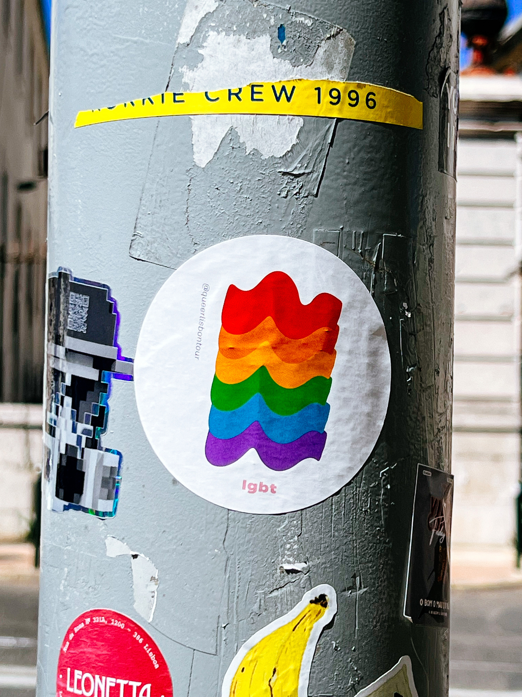 LGBT flag. Sticker. 